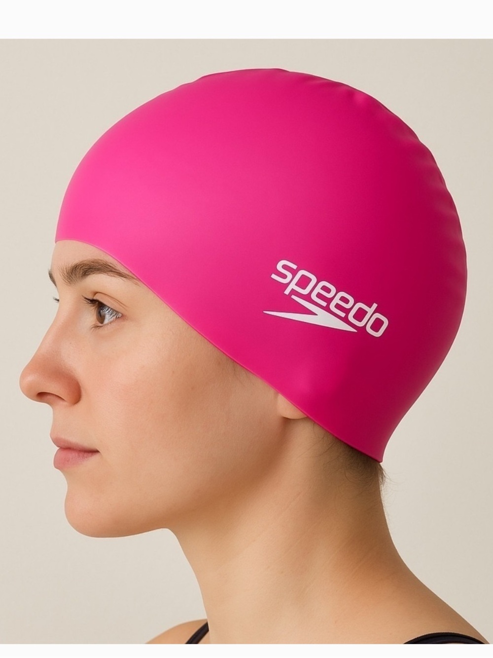 Speedo Bright Pink Elastomeric Swim Cap